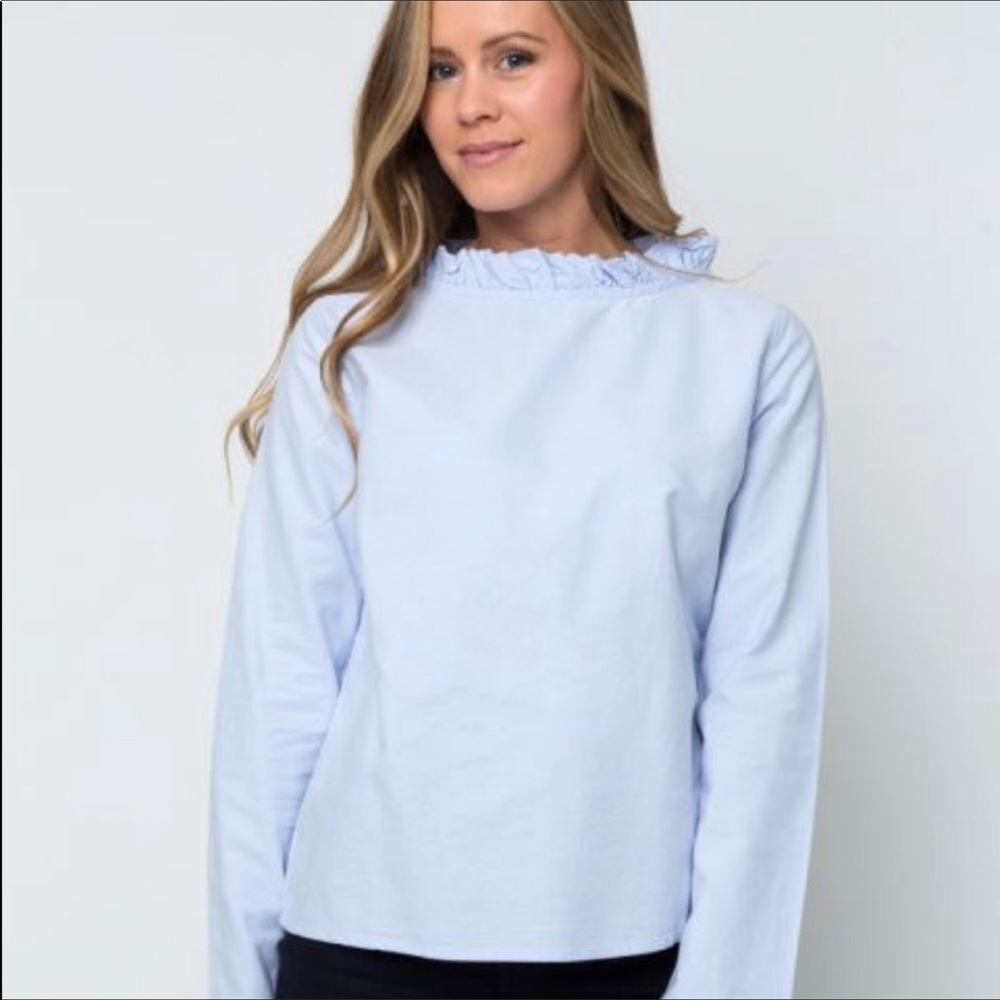 Bolte Ruffled Collar Top. Size Medium